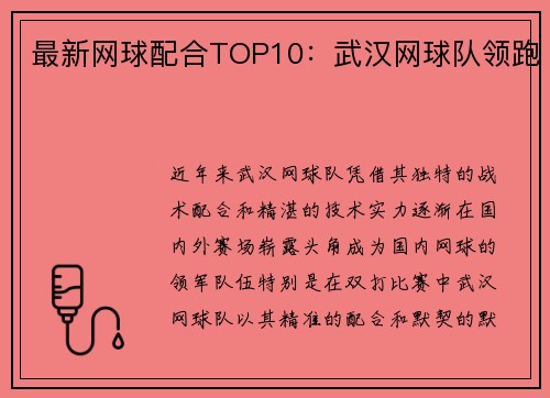 最新网球配合TOP10：武汉网球队领跑